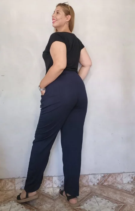 Pantalon Recto de Lino hasta Talle 8