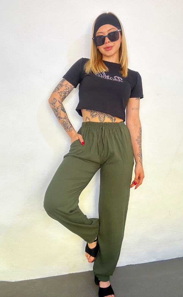 Pantalon Recto de Lino hasta Talle 8 - Imagen 2