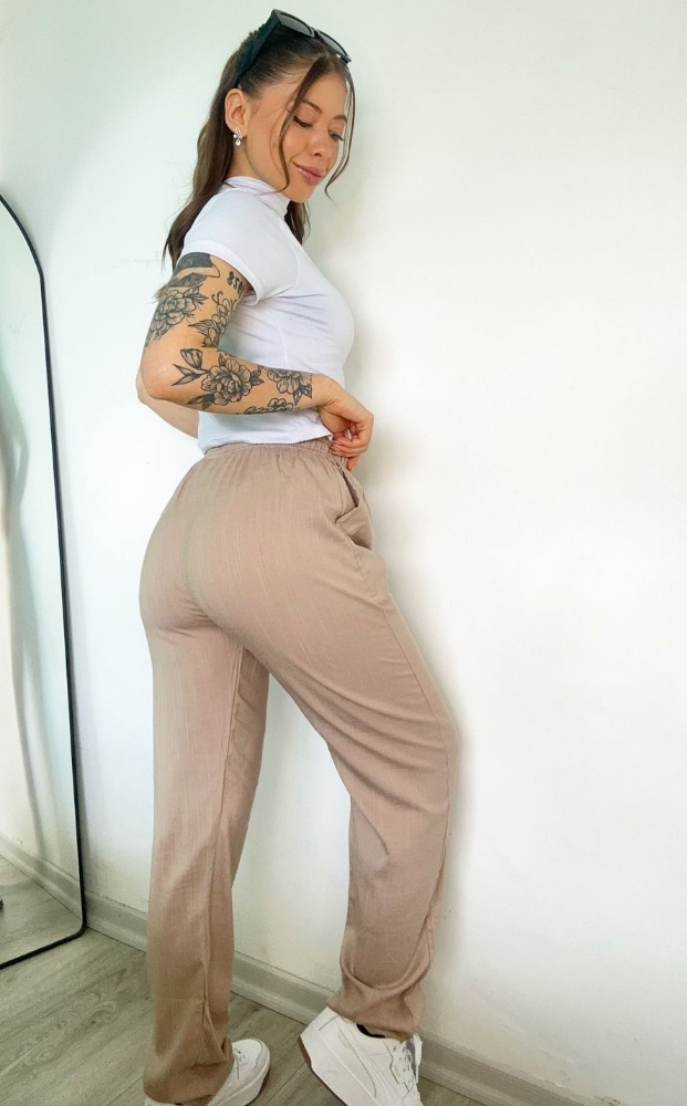 Pantalon Recto de Lino hasta Talle 8 - Imagen 3