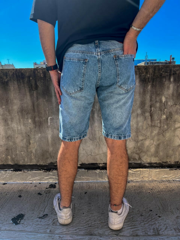 Bermudas Mom Clásica Azul - Imagen 2