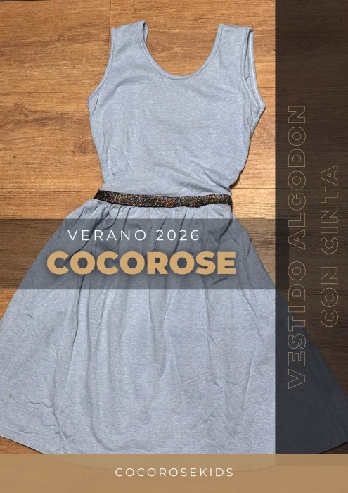 Vestidos Algodón con Cinta