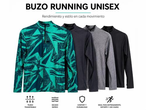 Buzo Running Unisex con Cierre