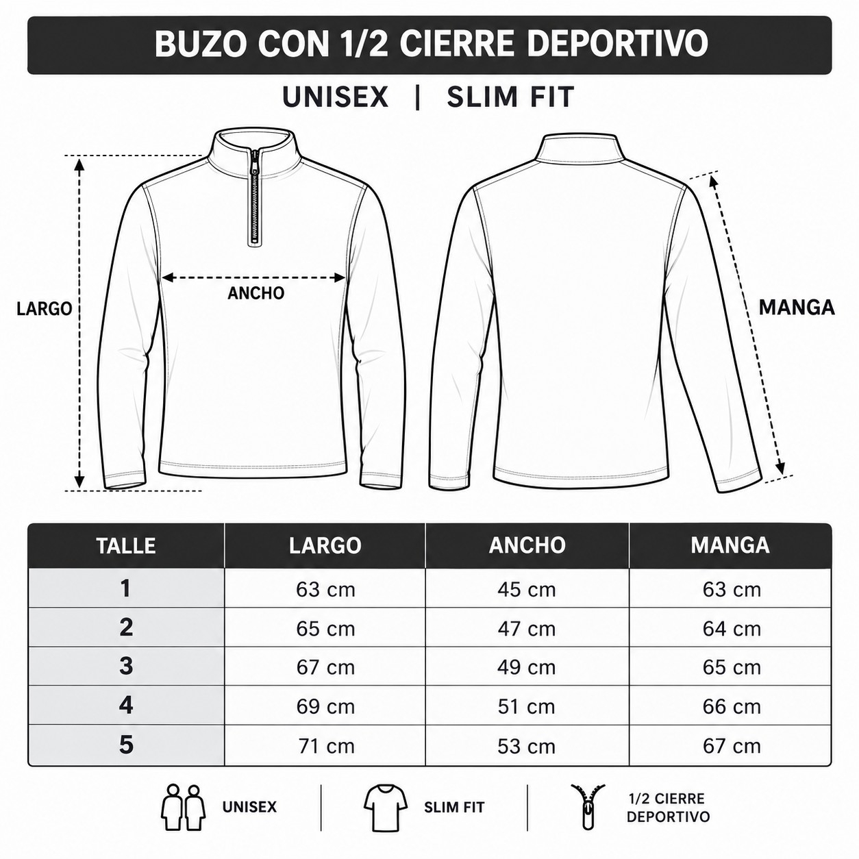 Buzo Running Unisex con Cierre - Imagen 3