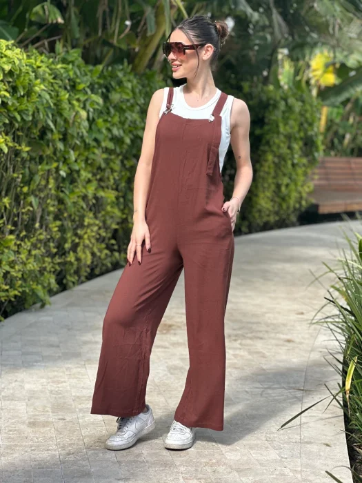 Jardinero de Lino con Spandex