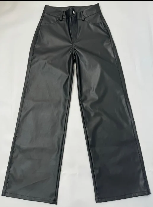Pantalón Wide Leg Cuerina