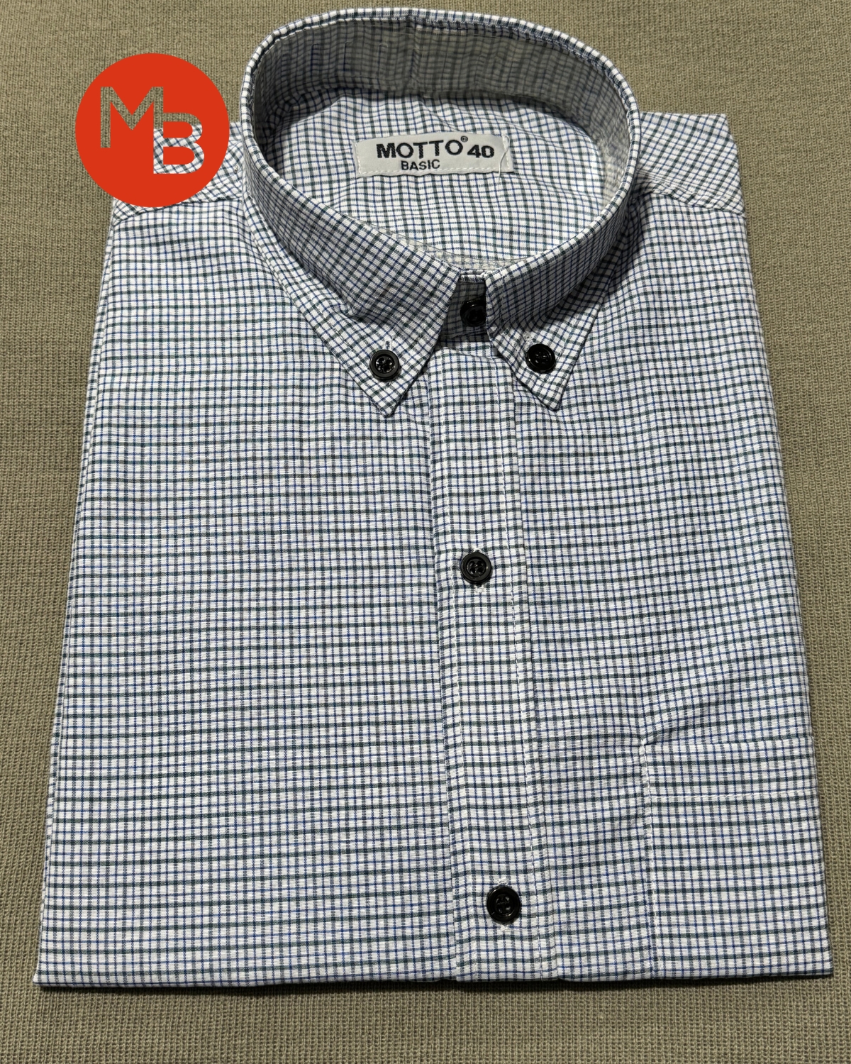 Camisa Clásica Rígida a Cuadro Hombre - 9.jpg