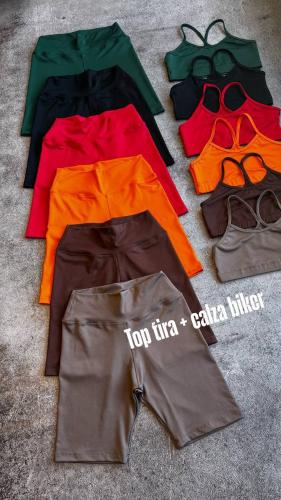 Conjunto Biker + Top Tira Lycra - Miniatura 4