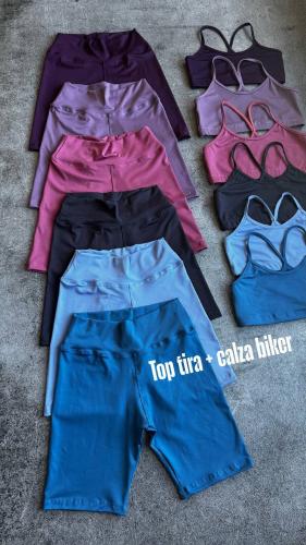 Conjunto Biker + Top Tira Lycra - Miniatura 5