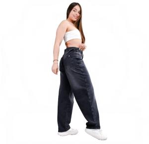 Jeans Baggy Gris Regulable - Miniatura 3