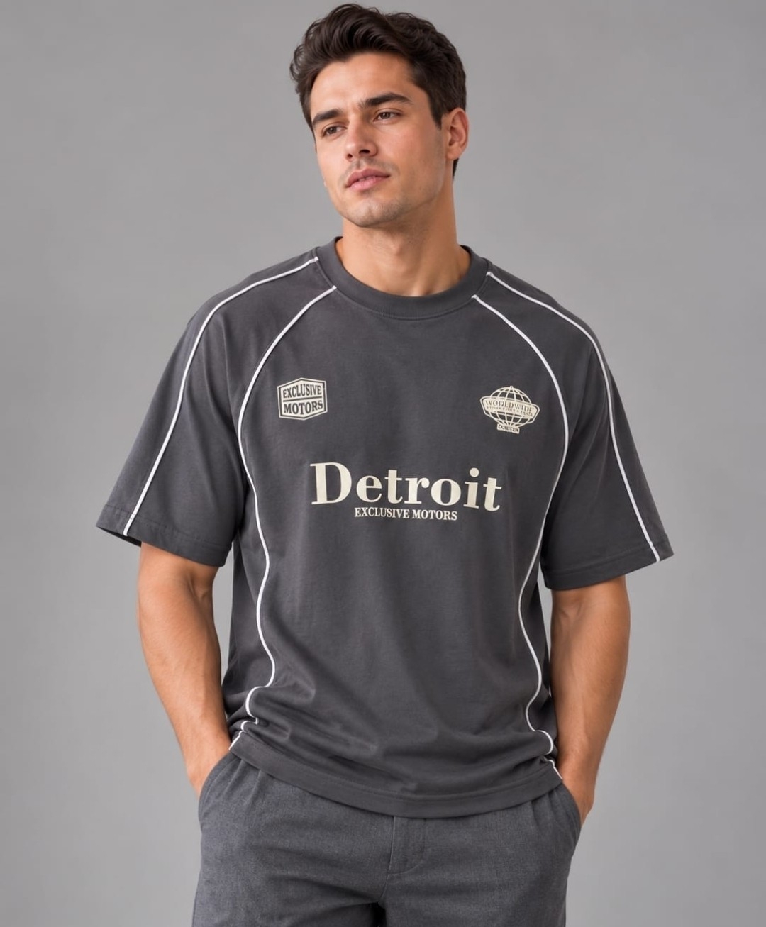 Remeras Oversize con Vivo Algodón Peinado (c) - Imagen 2