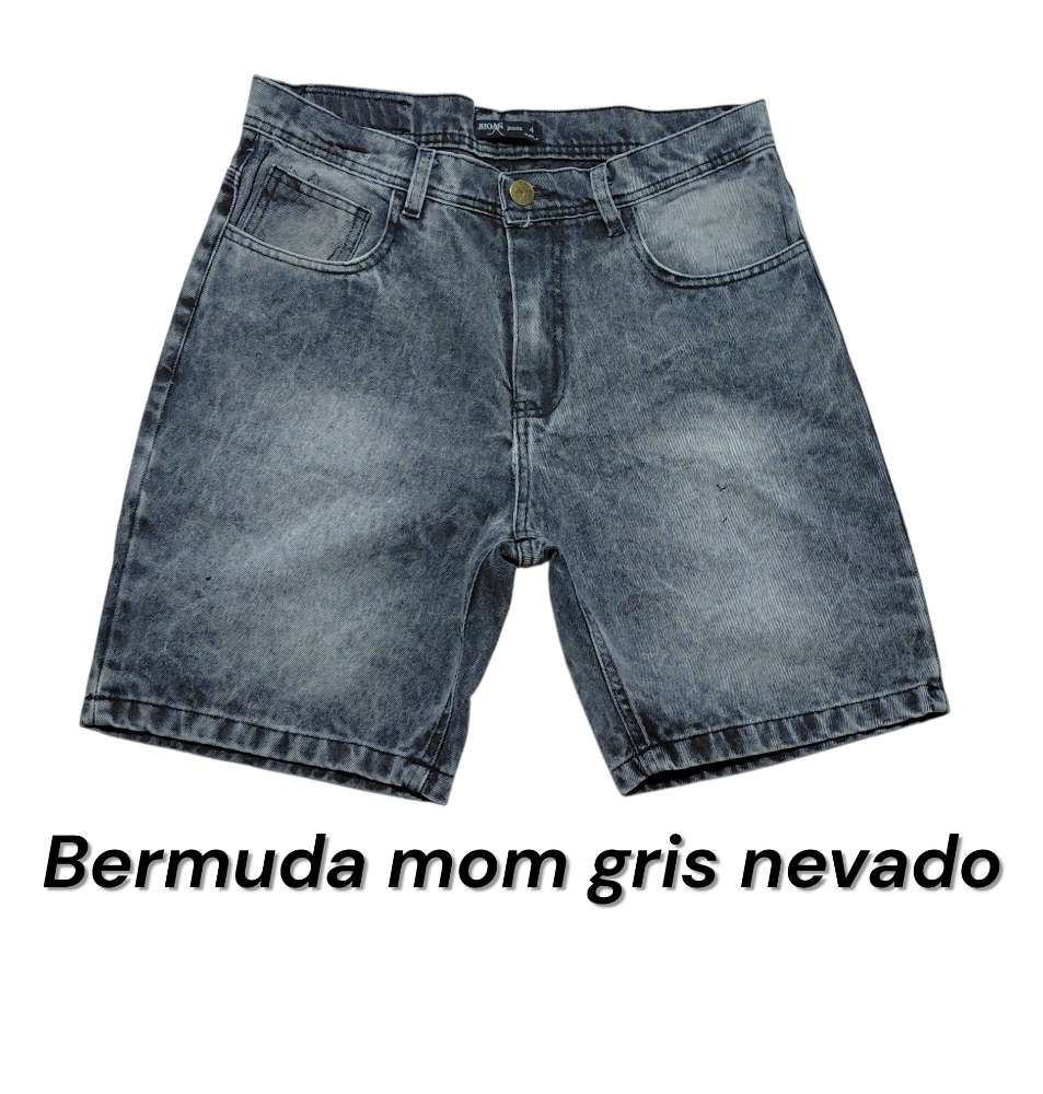 Bermuda Gris Nevado con Localizado - Imagen 2