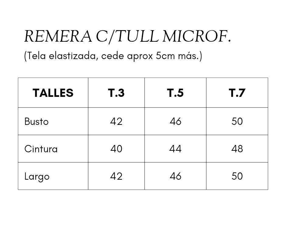 Remera Microfibra C/tull - Imagen 3