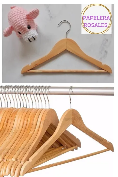 Percha Madera Niño y Adulto