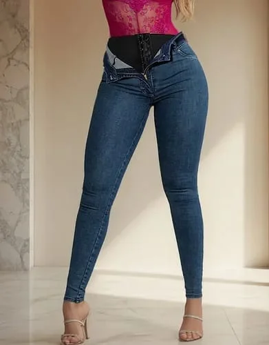 Jean Pantalon Chupin con Faja Efecto Lipo Brasilero el Original la Tienda de Yuyu
