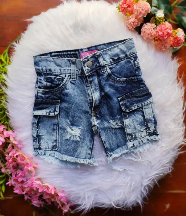 Short Bermuda Mom Cargo C/brillo