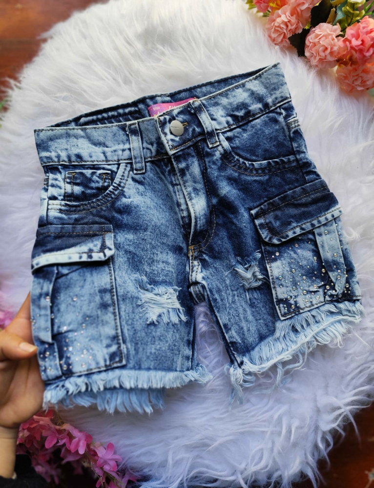 Short Bermuda Mom Cargo C/brillo - Imagen 2