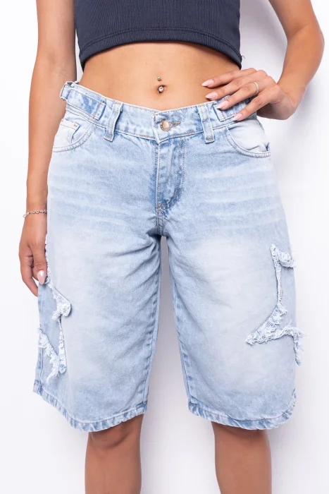 Bermuda Baggy Estrella con Regulador en Cintura