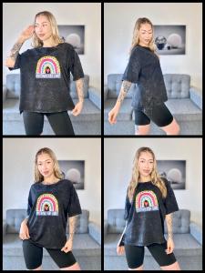 Remera con Tajo Pre Lavados Algodón