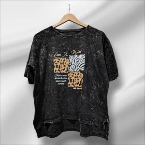 Remera con Tajo Pre Lavados Algodón - Miniatura 3