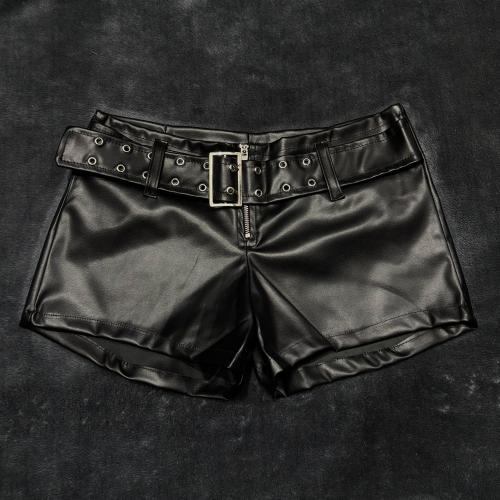 Short Engomado Tiro bajo con Cinto