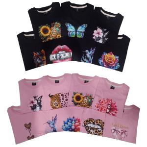 Remera de Algodon Peinado para Mujer