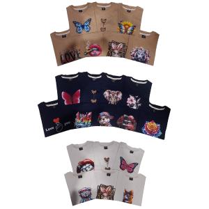 Remera de Algodon Peinado para Mujer - Miniatura 3