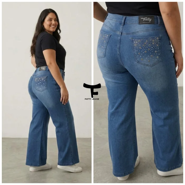 Wide Leg Especial Elastizados C/brillos Dama