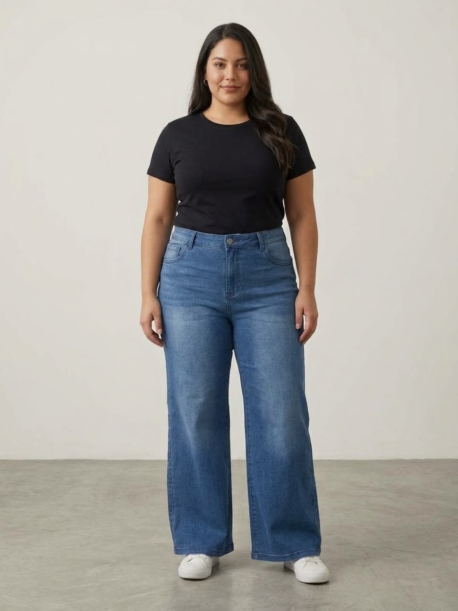 Wide Leg Especial Elastizados C/brillos Dama - Imagen 3