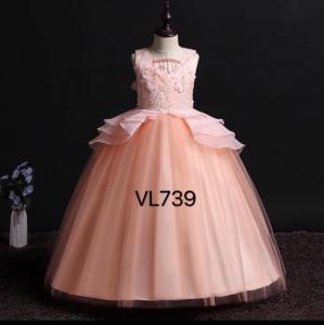 Vestido de Fiesta 739 Salmón