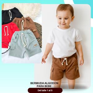 Bermuda Algodón Rustico para Bebe