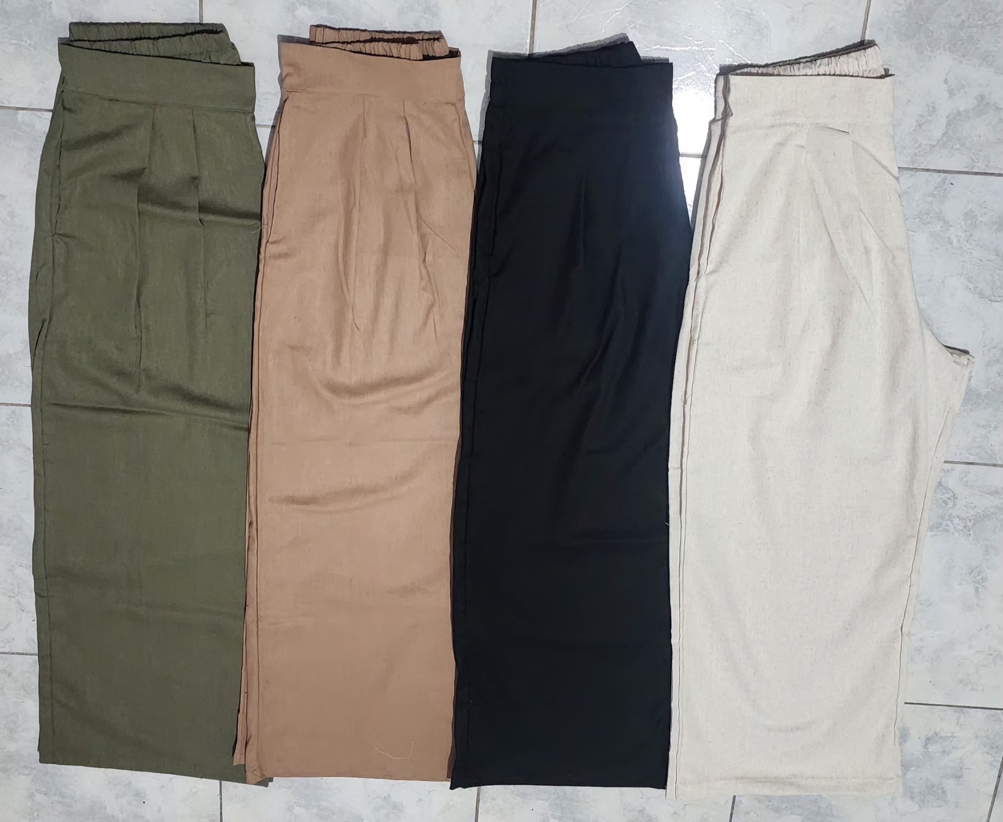 Pantalones Palazos de Dama en  Lino Sastrero - Imagen 3