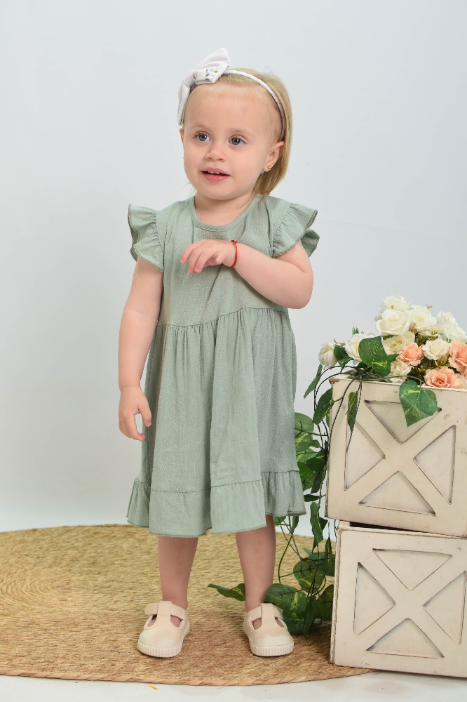 Vestido Lino Spandex Bebé - Imagen 2