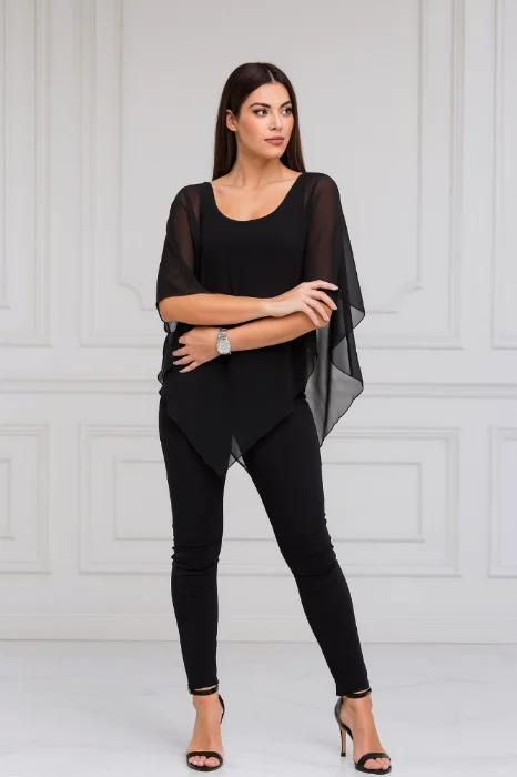 Blusa Gasa Poncho