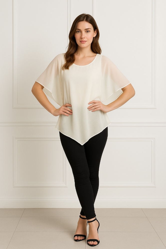 Blusa Gasa Poncho - Imagen 2