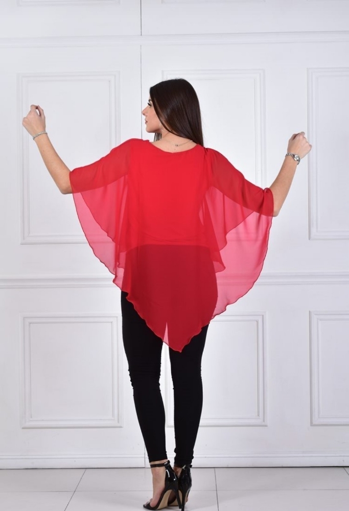 Blusa Gasa Poncho - Imagen 3