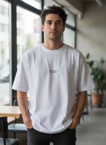 Remera Oversaze de Algodón Peinado
