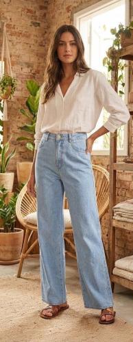 Pantalon  Jeans Wide Leggins