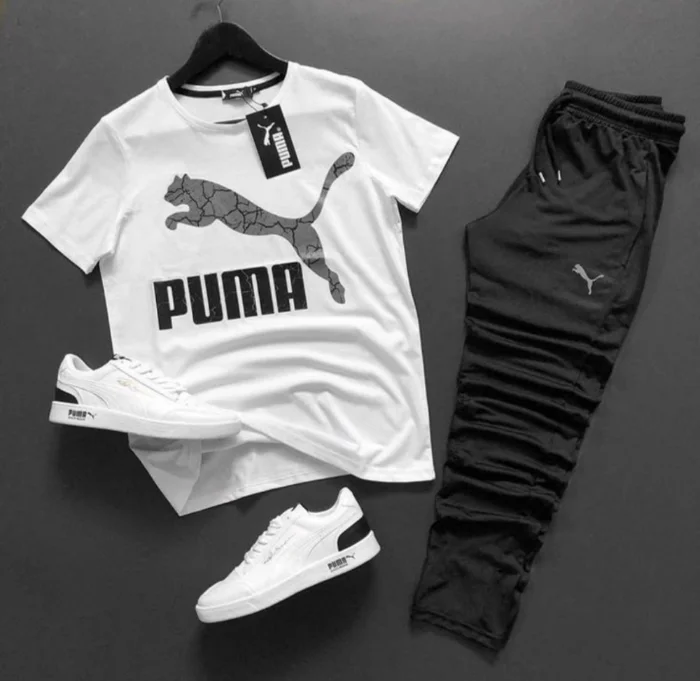 Conjunto Puama Remera Algodón  Peinado + Pantalón Laycra
