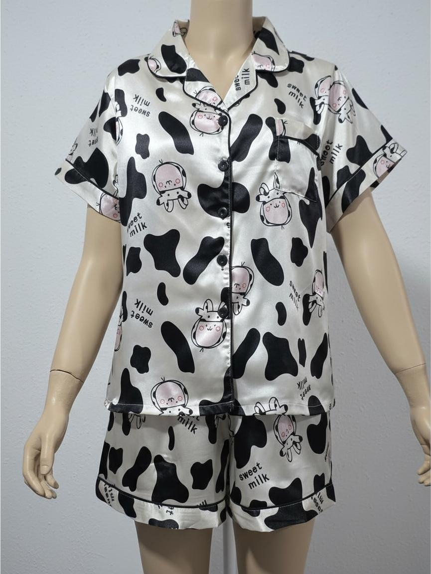 Pijamas para Dama Satén Manga Corta Calidad Moderno Suave Relax - D_NQ_NP_790385-MLA93432438340_092025-F.jpg