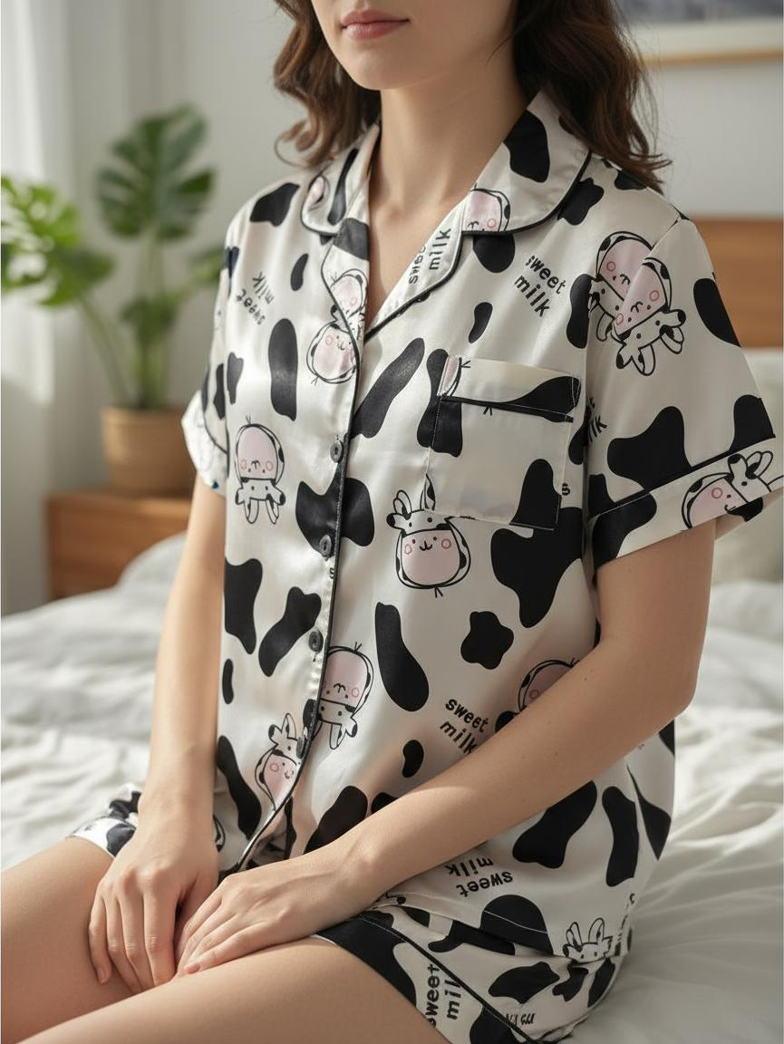 Pijamas para Dama Satén Manga Corta Calidad Moderno Suave Relax - D_NQ_NP_618724-MLA93432486914_092025-F.jpg