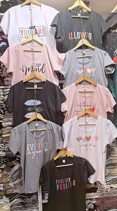 Remera de Algodon Peinado Estampadas