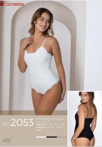 2053 Sexy Lali Body de Algodón y Lycra con Puntilla