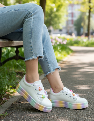 Zapatillas Calzado Arcoíris Nenas Modernas Cordones Urbanas Estilo Moderno Livianas - D_606158-MLA92279420964_092025-O.jpg