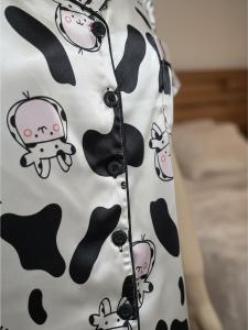 Pijama de Dama Saten Importado Camiseta Short Corto Suave Noche Descanso - Miniatura 8