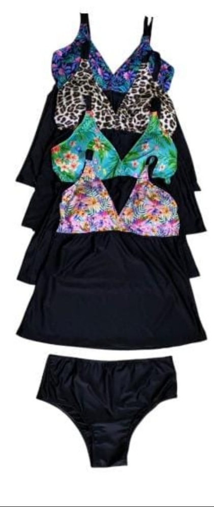 Tankini Talles Especiales Bombacha Vedetina Tiro Alto - Imagen 2