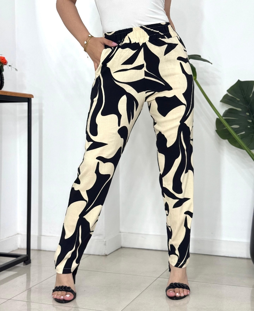 Pantalones Recto Lino - Imagen 3
