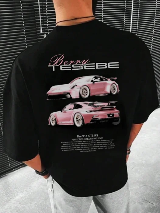 Remera Over Hombre Berry