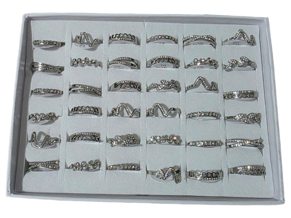 Anillos de Acero con Strass - Imagen 3
