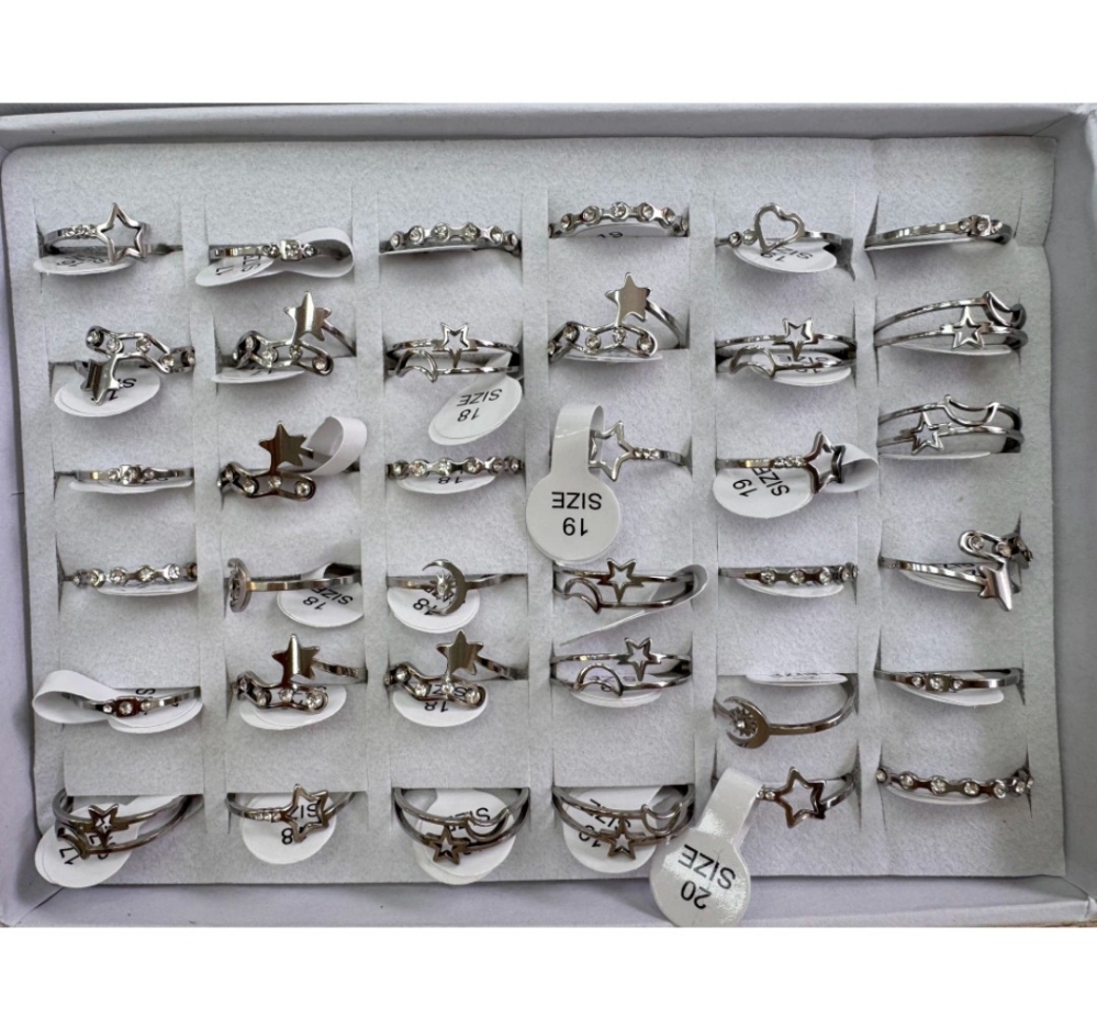 Anillos de Acero con Strass - Imagen 2
