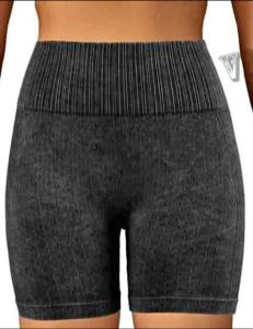 Shorts Prelavadas con Frunce Up Puch  Negro - Miniatura 2